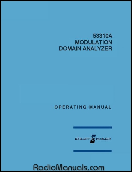 HP 53310A Programming Reference Manual HP 53310A Programming Reference Manual